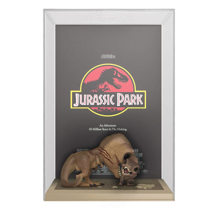 Tyrannosaurus Rex and Velociraptor Jurassic Park Funko POP! Movie Poster and Vinyl Figure