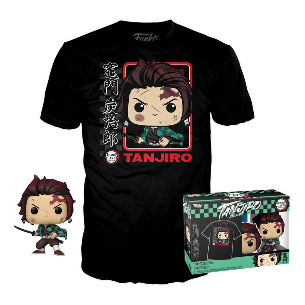 Tanjiro Demon Slayer Funko POP! Vinyl Figure and Tee Box Size S