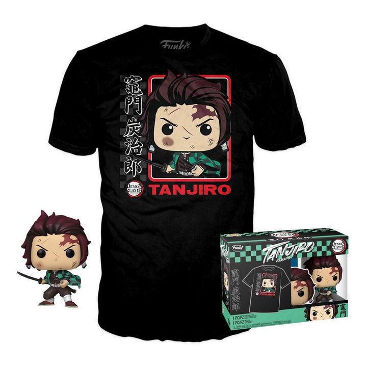 Tanjiro Demon Slayer Funko POP! Vinyl Figure and Tee Box Size S