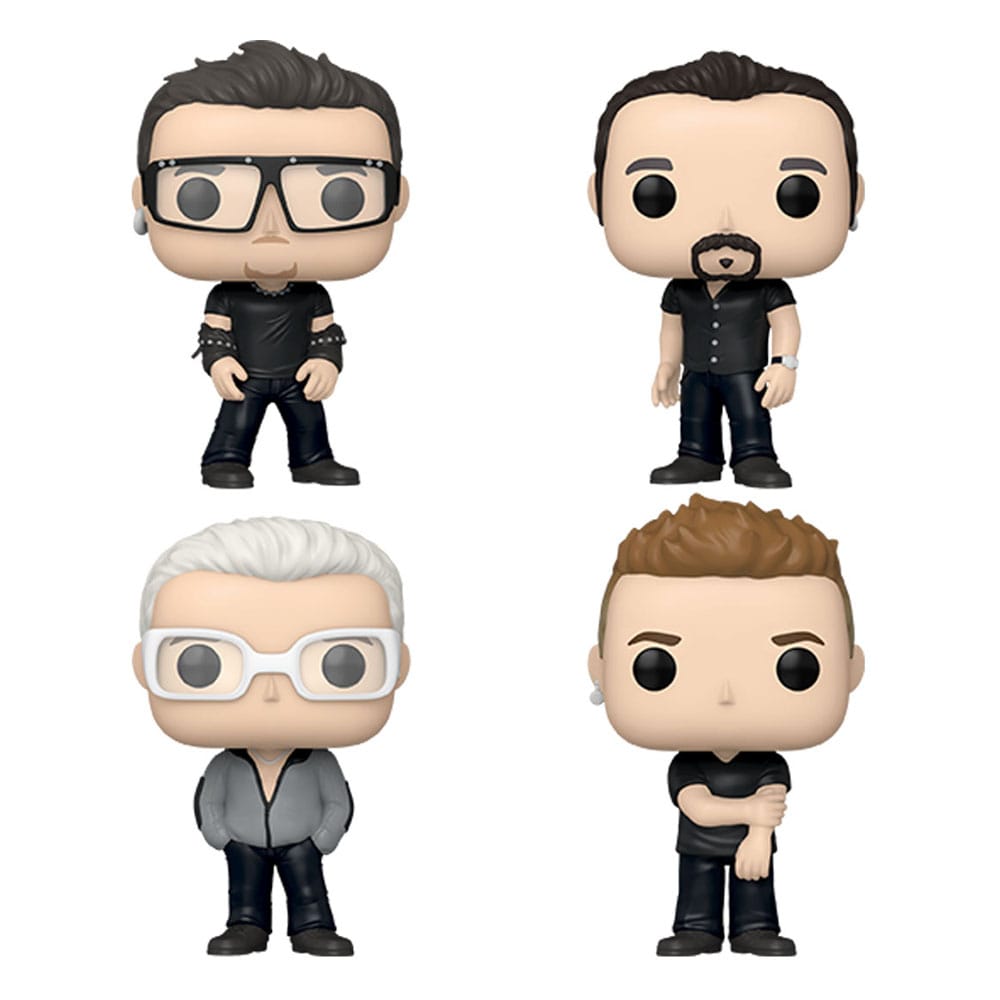 The Edge with Bono Larry and Adam U2 Pop Studio Funko POP! Albums DLX Vinyl Figure (4-Pack)