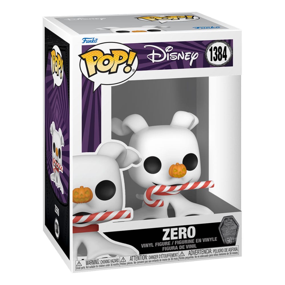 Zero with Candy Cane Disney The Nightmare Before Christmas 30th Funko POP! Vinyl Figure
