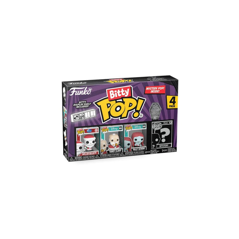 Nightmare Before Christmas Bitty POP! Vinyl Figure 4-Pack Santa Jack 2,5 cm, side angle