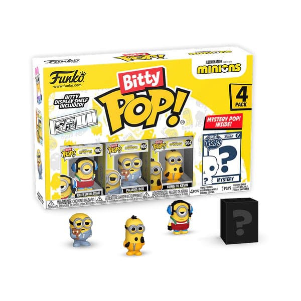 Funko Roller Skating Stuart Minions Bitty POP! Vinyl Figure 4 Pack 2,5 cm