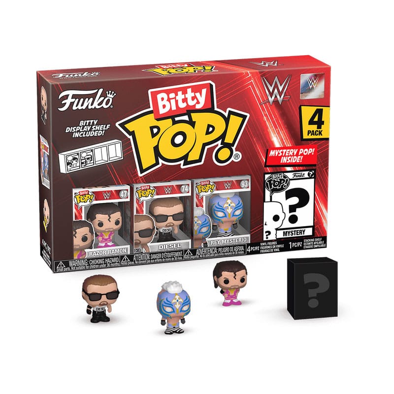 Funko Razor Ramon WWE Bitty POP! Vinyl Figure 4 Pack 2.5 cm