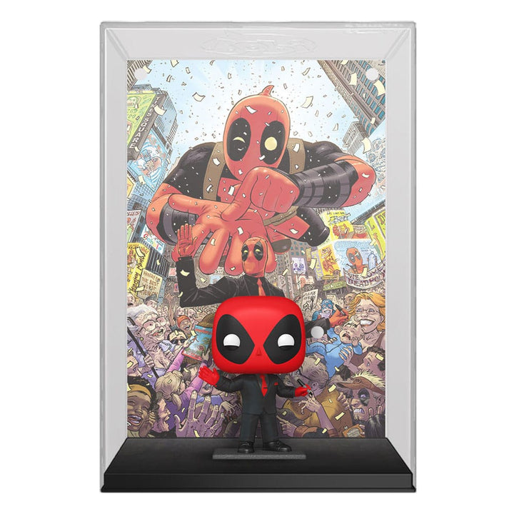 Funko Deadpool Marvel POP Comic Cover Vinyl Figure Deadpool 2025 Number 1 Black Suit 9 cm