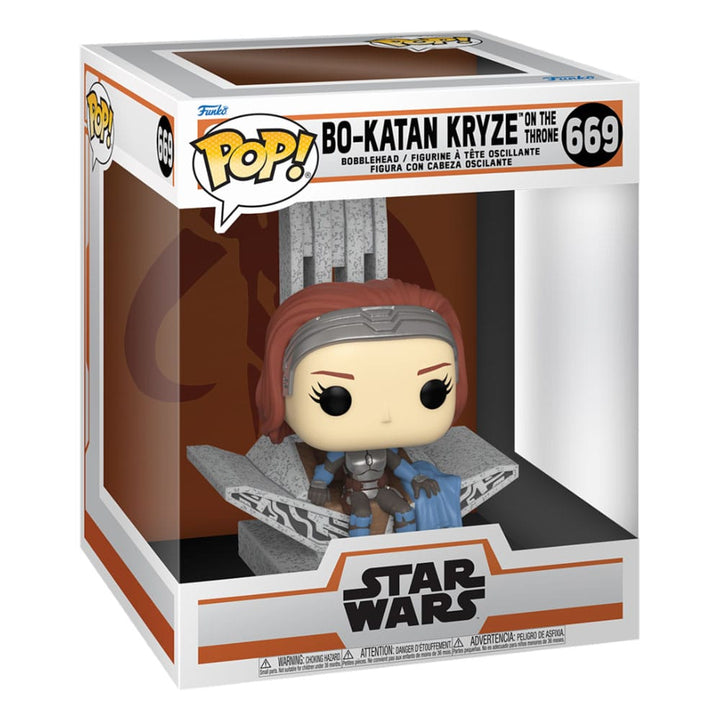 Bo Katan with Throne Star Wars The Mandalorian Funko POP! Deluxe Vinyl Figure