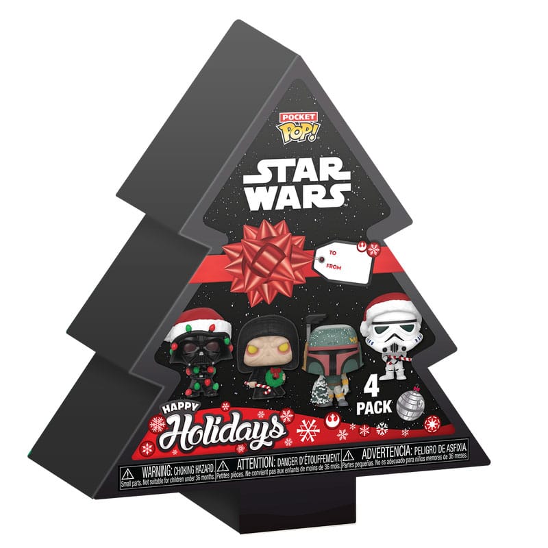 Star Wars Pocket Pop Tree Holiday Pop Vinyl Keychain 4 Pack