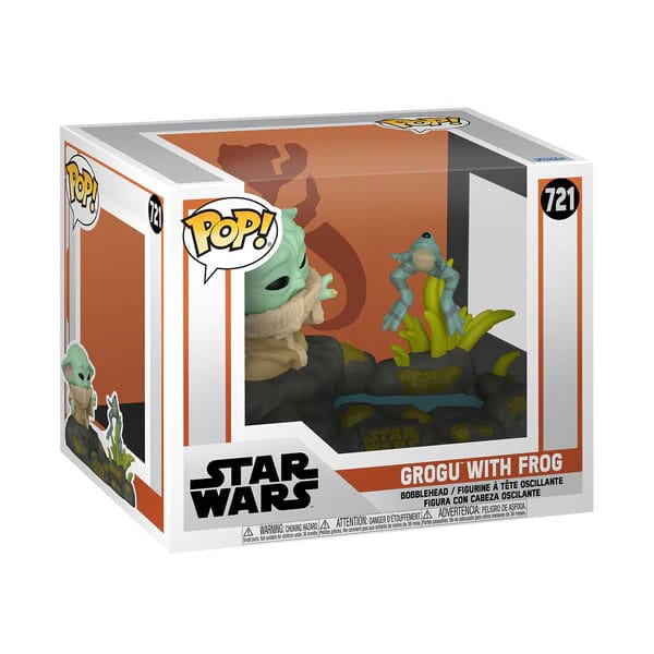 Din Grogu with Frog Star Wars Funko POP! Deluxe Vinyl Figure