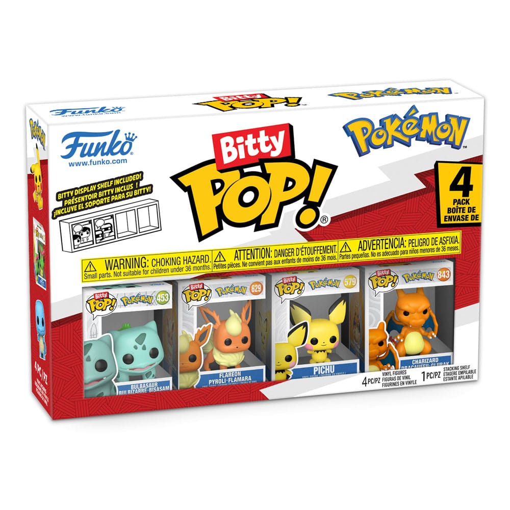 Funko Pikachu Eevee Jigglypuff Piplup Pokémon Bitty POP Series 3 Vinyl Figure 4 Pack