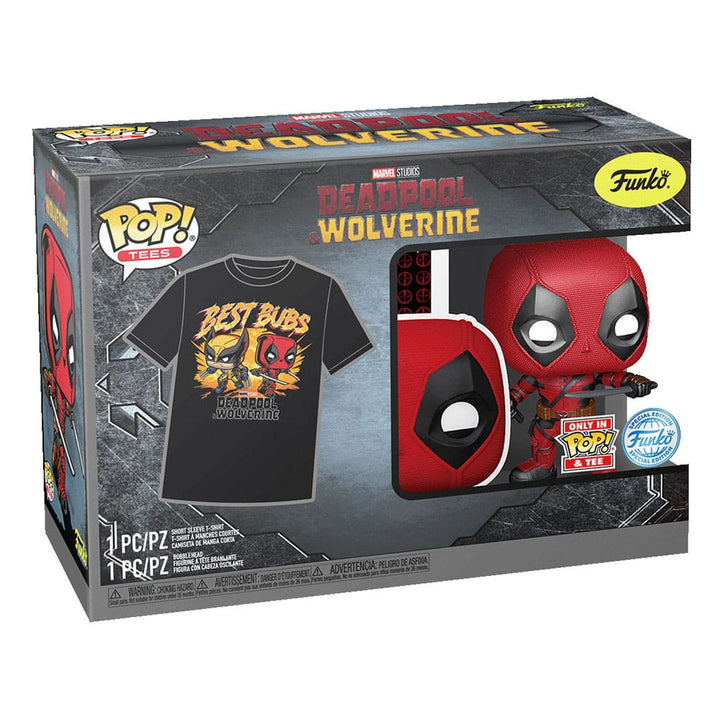 Deadpool Marvel Studios Deadpool and Wolverine Funko POP! Tee Box with Vinyl Figure (Size L)