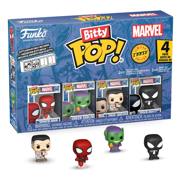 Funko Spider Man Peter Parker Miles Morales Gwen Stacy Bitty POP Series 1 Vinyl Figure 4 Pack