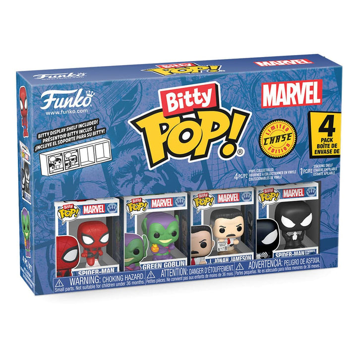 Funko Spider Man Peter Parker Miles Morales Gwen Stacy Bitty POP Series 1 Vinyl Figure 4 Pack