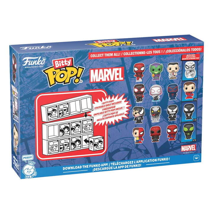Funko Spider Man Peter Parker Miles Morales Gwen Stacy Bitty POP Series 3 Vinyl Figure 4 Pack