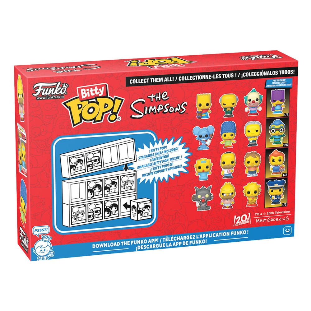 Funko Scratchy Grampa Simpson Lisa Simpson The Simpsons Bitty POP Series 4 Vinyl Figure 4 Pack