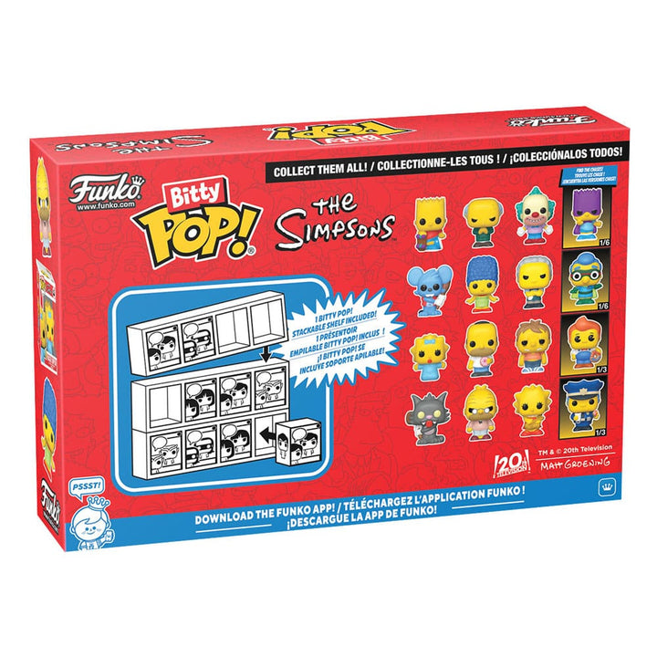Funko Scratchy Grampa Simpson Lisa Simpson The Simpsons Bitty POP Series 4 Vinyl Figure 4 Pack