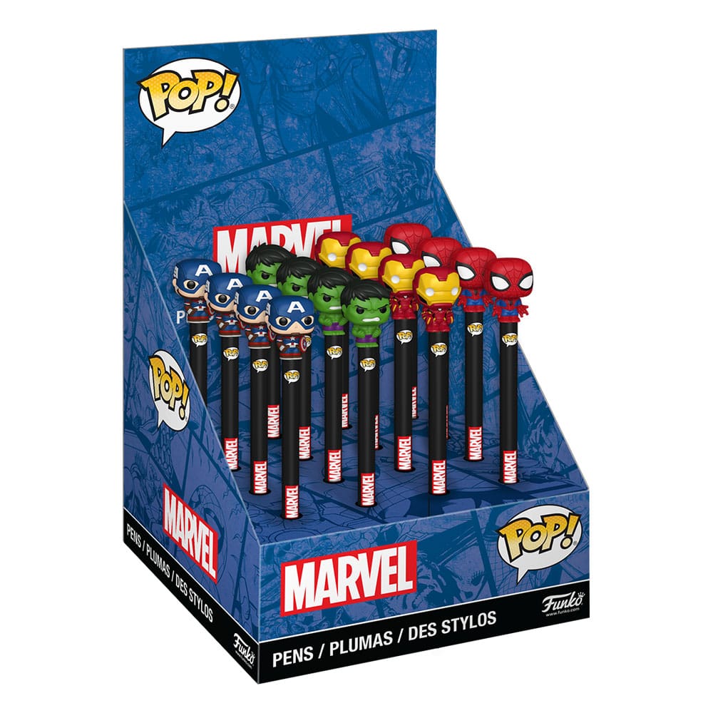 Marvel New Classics Pens with Toppers Display Marvel POP Homewares Set of 16
