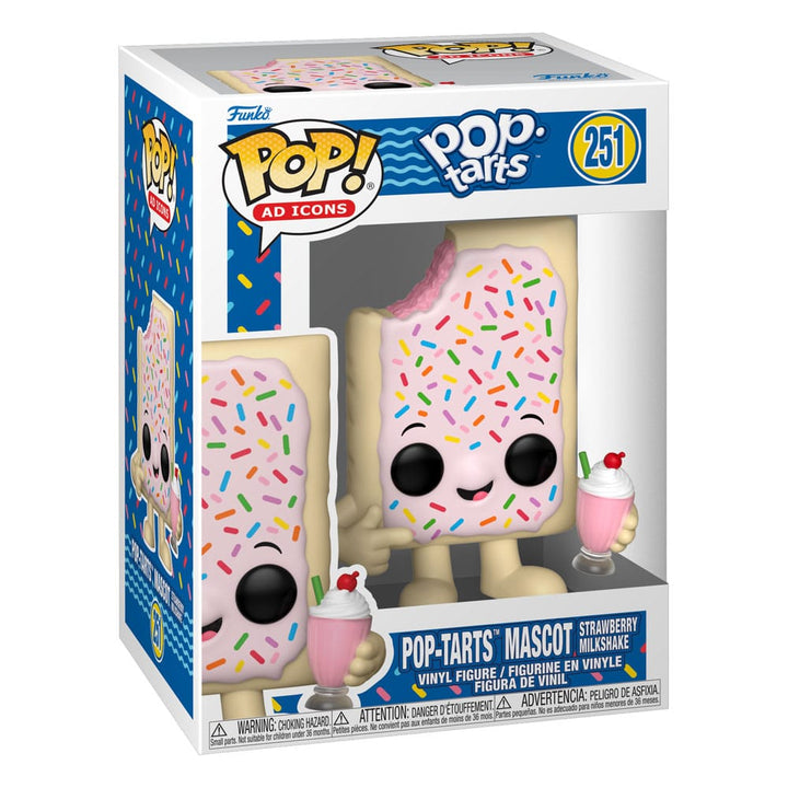 Pop Tarts Mascot Strawberry Milkshake POP Ad Icons Vinyl Figure 9cm