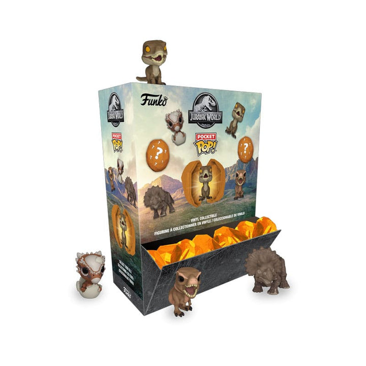 Jurassic World Amber Pocket POP Vinyl Figure PDQ Display Box of 12 4 cm
