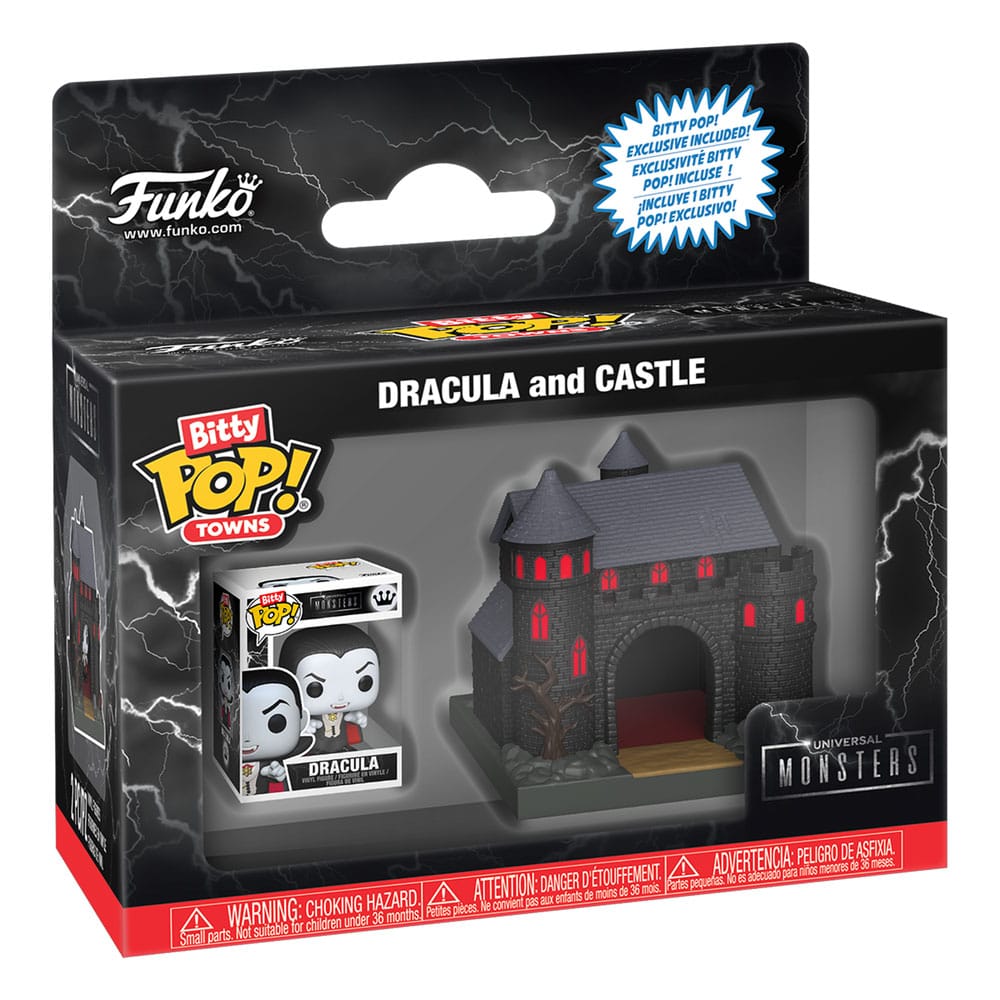 Funko Universal Monsters Bitty POP Towns Vinyl Figure Dracula With Castle