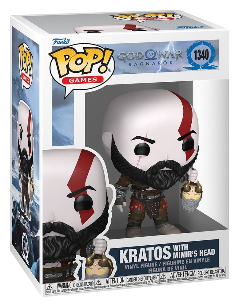 Kratos with Mimir's Head God of War Ragnarök Funko Pop! Vinyl Figure alternate view 2