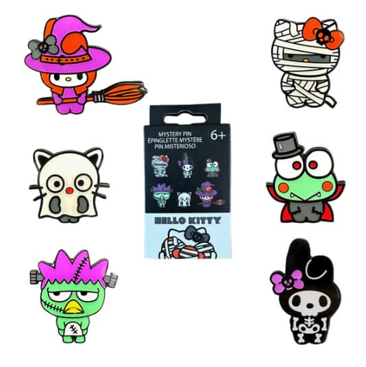 Sanrio Loungefly Hello Kitty Enamel Pins Blind Box Halloween Display 12 Pack