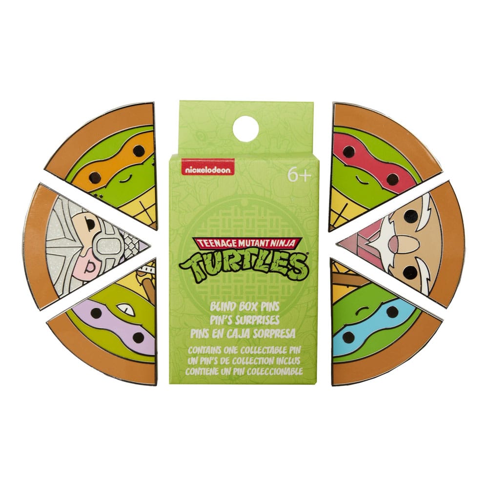 Teenage Mutant Ninja Turtles Pizza Slices Loungefly Enamel Pins Blind Box Assortment Set of 12