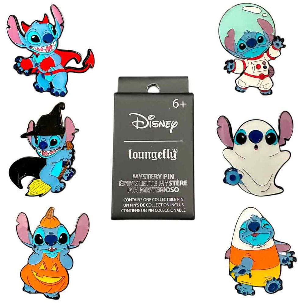 Lilo and Stitch Halloween Loungefly Enamel Pins Blind Box Display 12 Pack