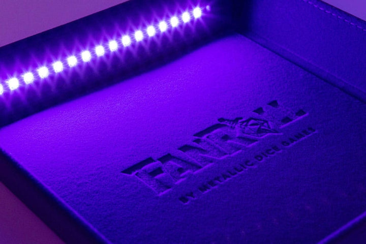 FanRoll Shadowlight Blacklight Folding Dice Tray Black