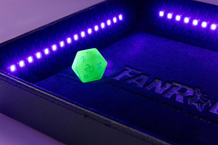 FanRoll Shadowlight Blacklight Folding Dice Tray Black