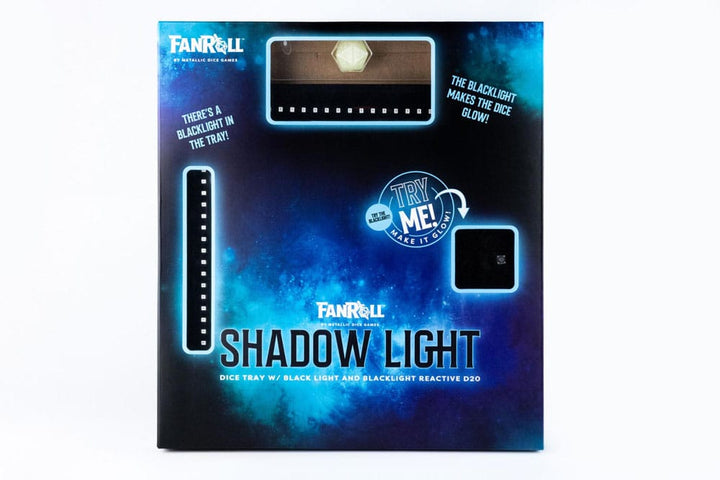 FanRoll Shadowlight Blacklight Folding Dice Tray Black