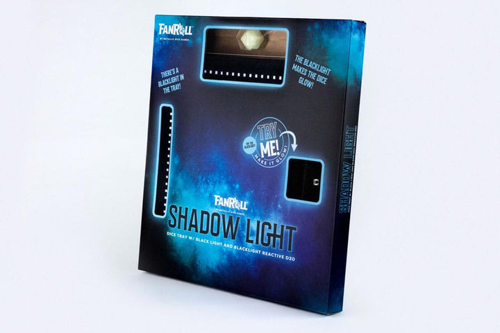 FanRoll Shadowlight Blacklight Folding Dice Tray Black