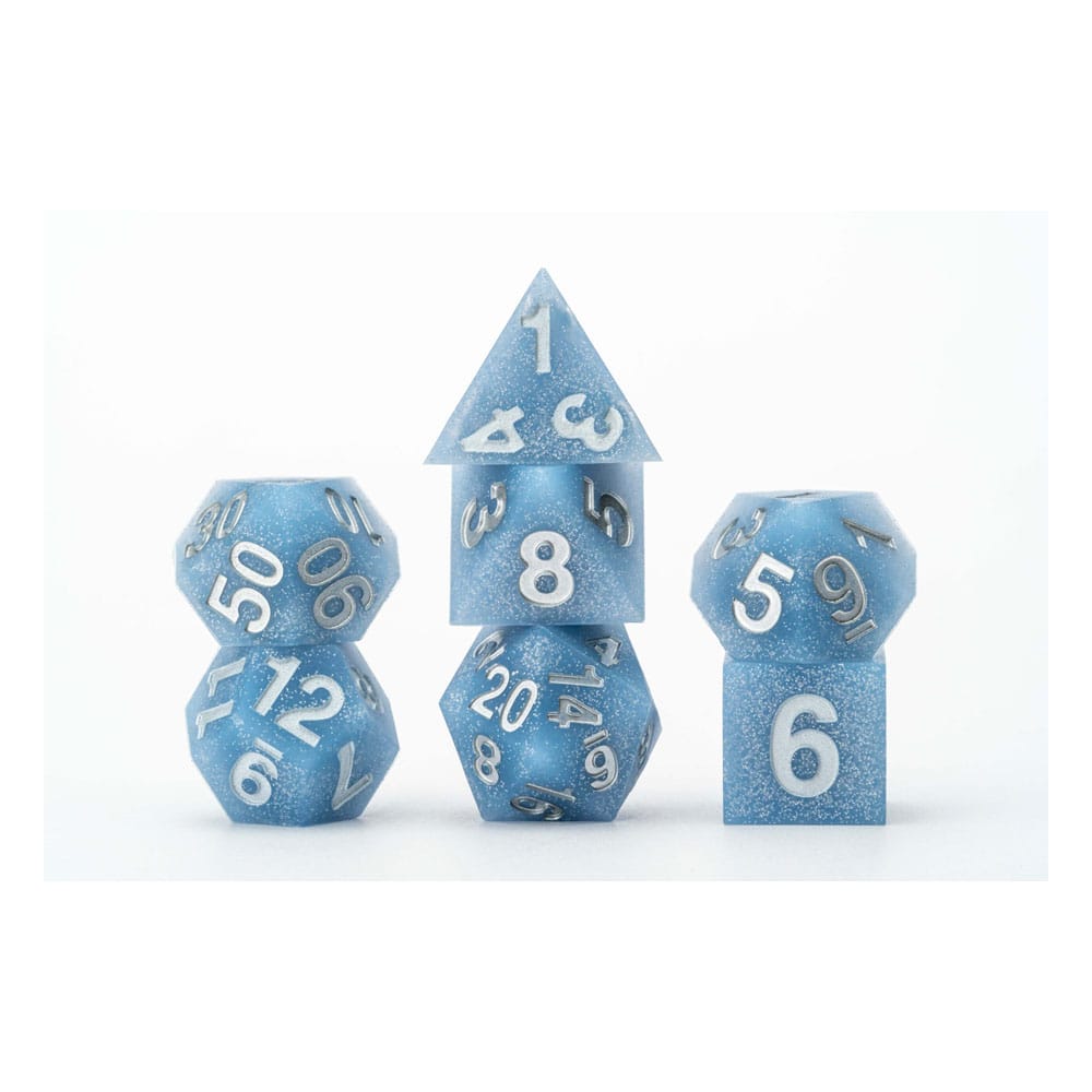 FanRoll Volcanic Soot Sharp Edge Silicone Dice Set 7 Pieces