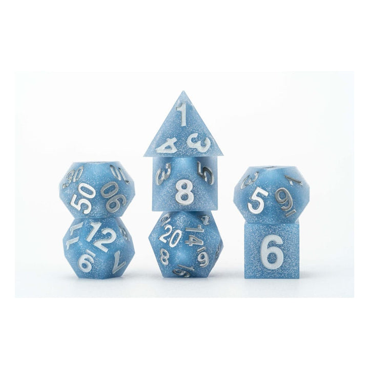 FanRoll Volcanic Soot Sharp Edge Silicone Dice Set 7 Pieces