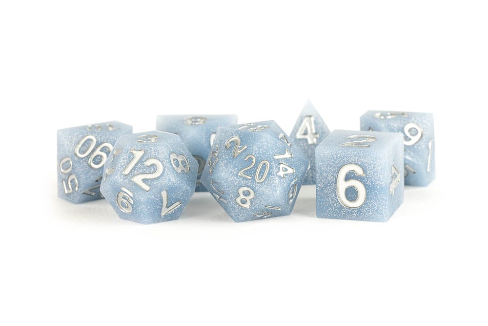 FanRoll Volcanic Soot Sharp Edge Silicone Dice Set 7 Pieces