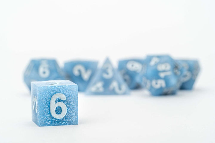 FanRoll Volcanic Soot Sharp Edge Silicone Dice Set 7 Pieces
