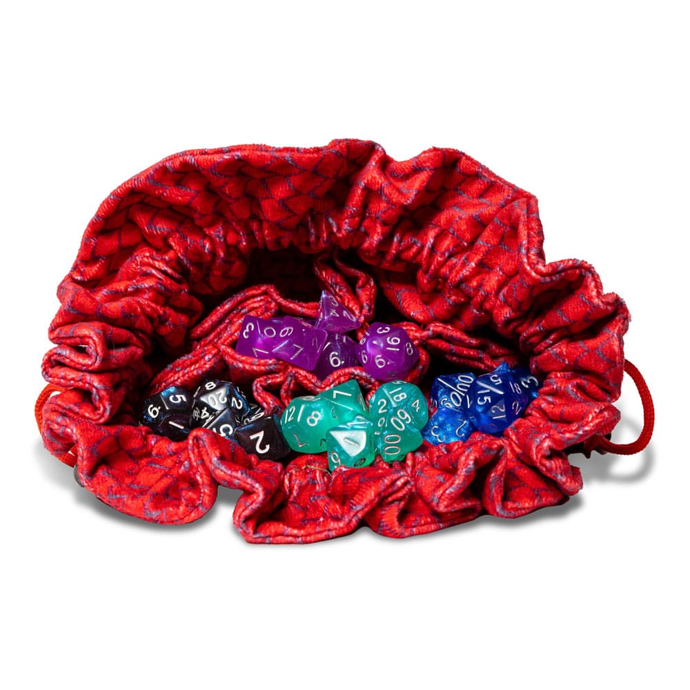 Dragon Storm Red Dragon Scales Dice Bag with Compartments