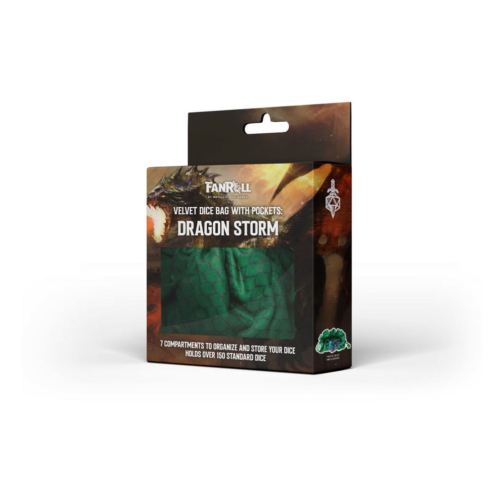 Dragon Storm Green Dragon Scales Dice Bag with Compartments