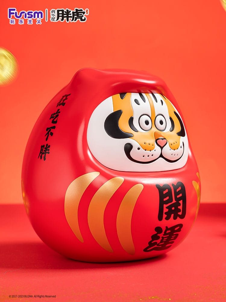 I Am Not Fat Tiger Alexander the Tiger Dharuma Statue 20 cm Collectible Figure