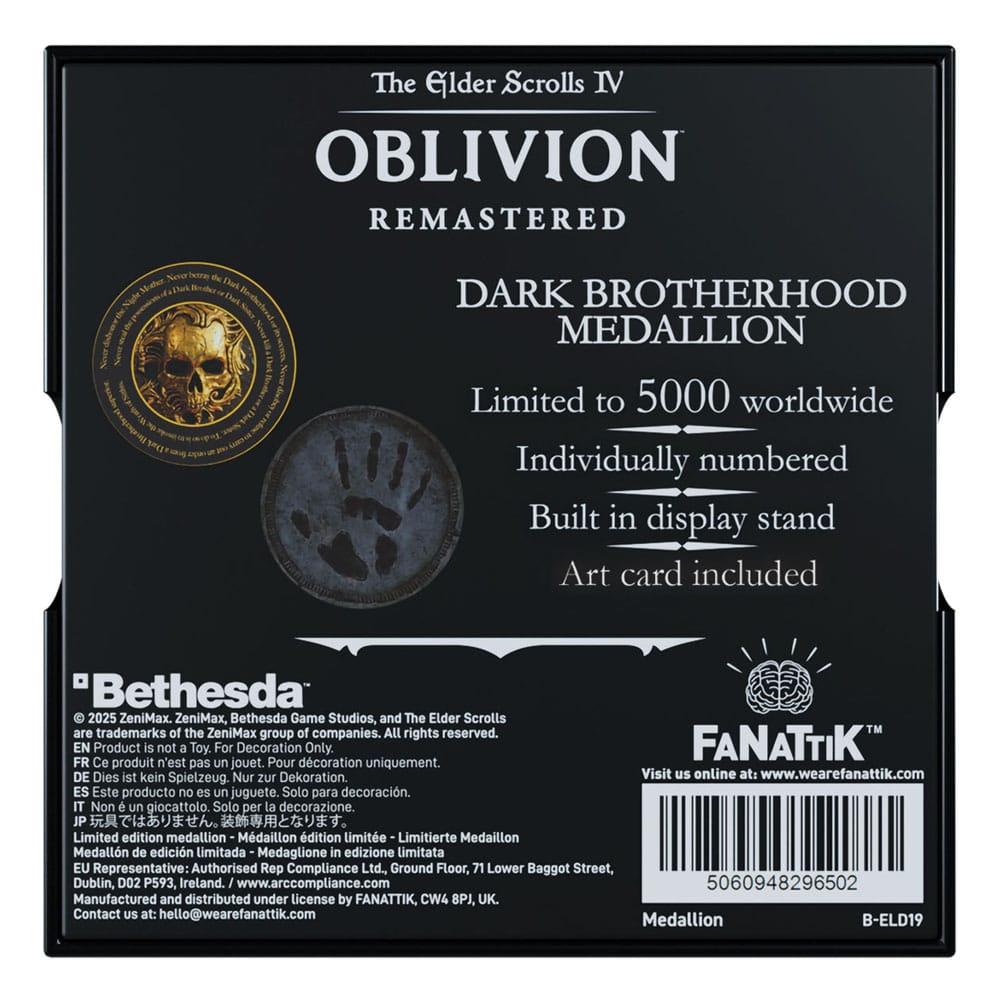 Bethesda Dark Brotherhood The Elder Scrolls IV Oblivion Game Medallion Limited Edition