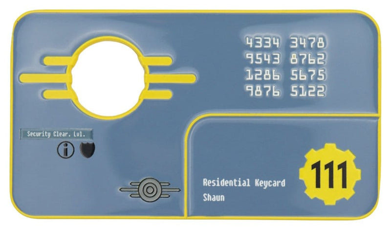 Fallout 4 Vault 111 Security Keycard Limited Edition Replica close up detail