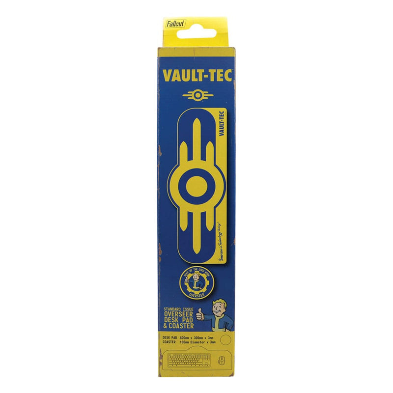 Fallout Desk Pad & Coaster Set Vault-Tec, side angle