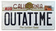 Back to the Future OUTATIME Licence Plate Replica