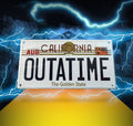 Back to the Future OUTATIME Licence Plate Replica alternate view