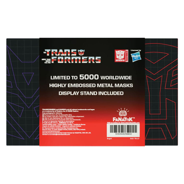 Transformers Optimus Prime and Megatron Metal Masks Set