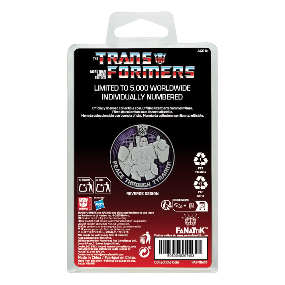 Transformers G1 Autobots vs Decepticons Limited Edition Coin