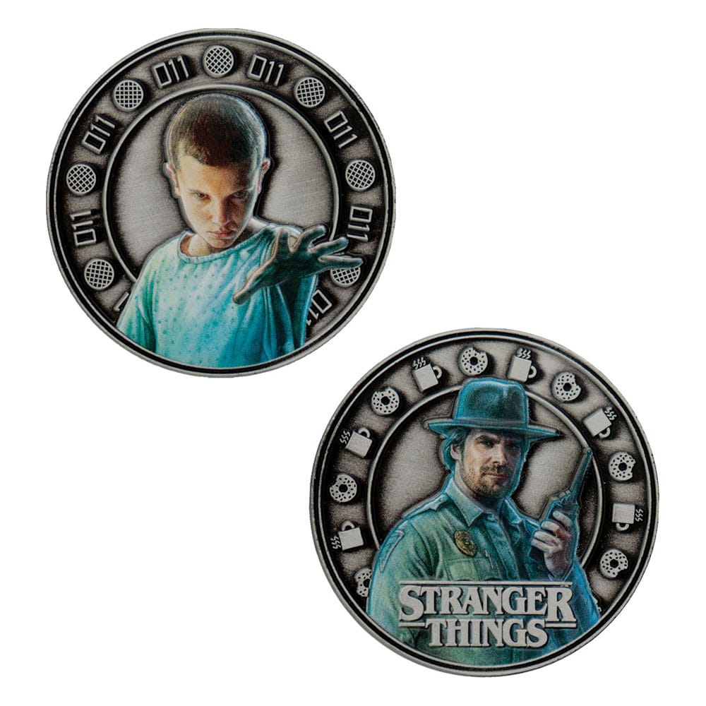 Stranger Things Eleven and Hopper Stranger Things Collectable Coin 4 cm