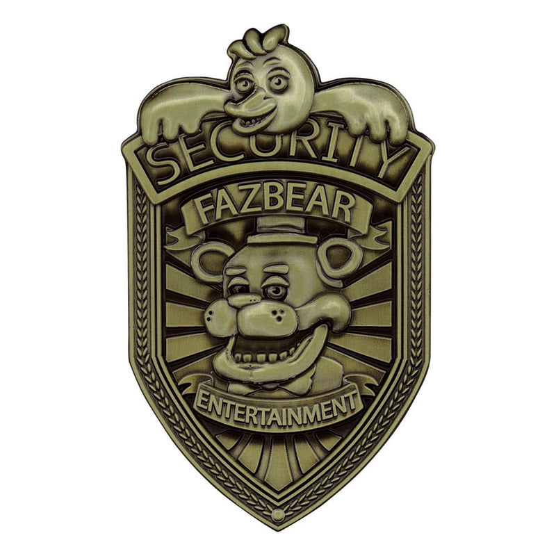 Five Nights at Freddy's Security Badge Replica Antique Brass Edition