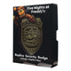 Five Nights at Freddy's Security Badge Replica Antique Brass Edition
