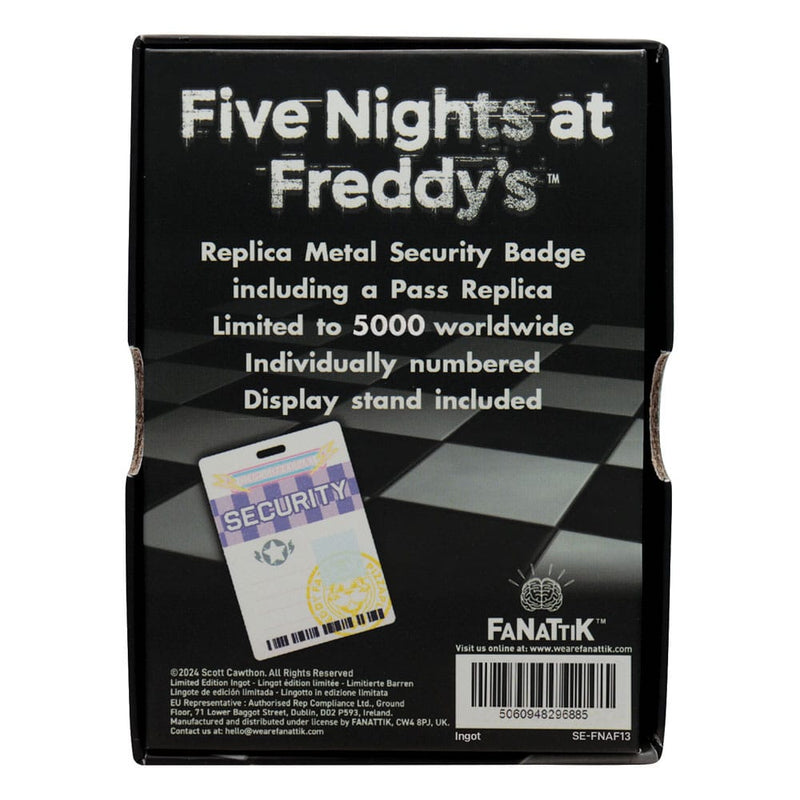Five Nights at Freddy's Security Badge Replica Antique Brass Edition