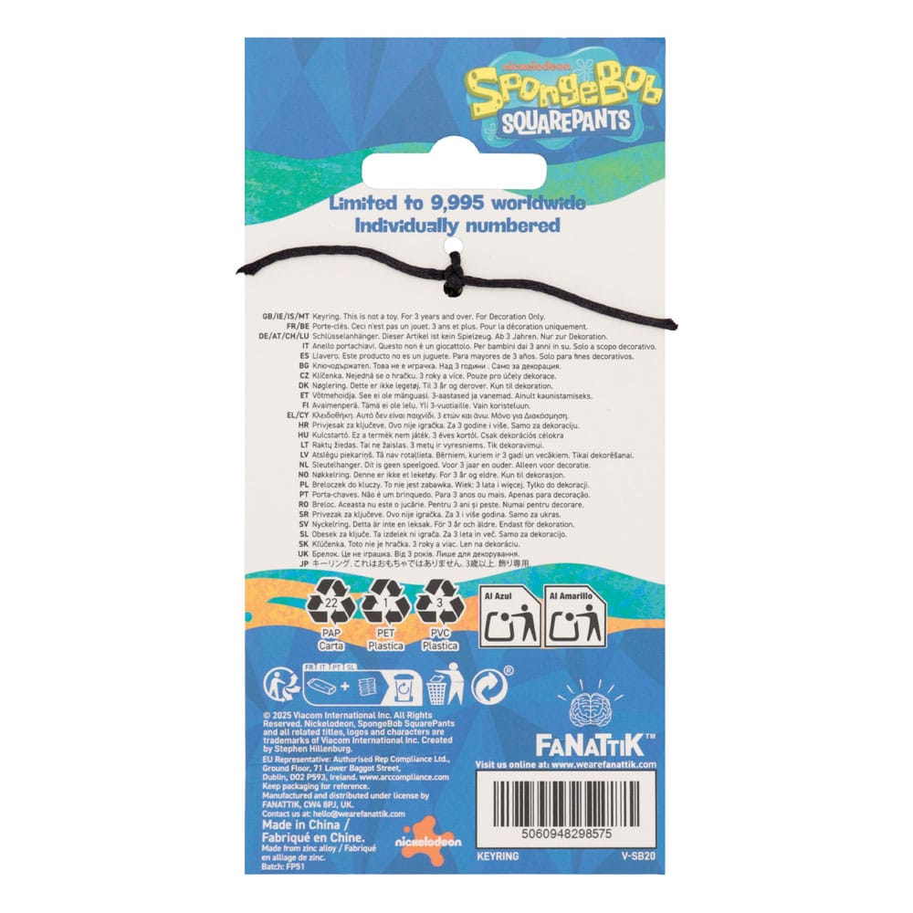 SpongeBob Squarepants Driver License Limited Edition Keychain